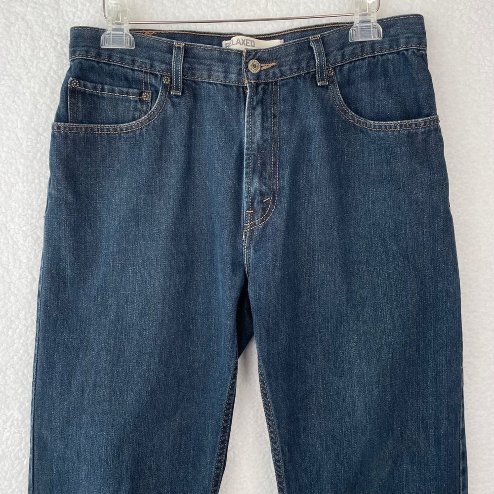 Levis 559 Relaxed Straight Jeans Mens 34x32 Dark Wash **BACK TAGS REMOVED**